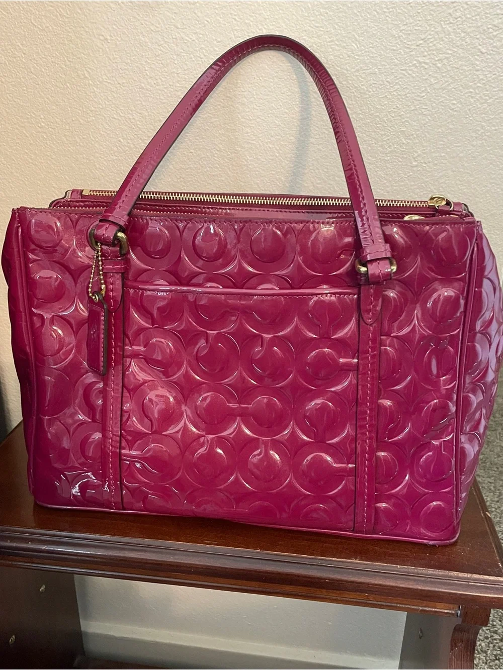 Coach Peyton Op Art embossed patent leather bag in the 